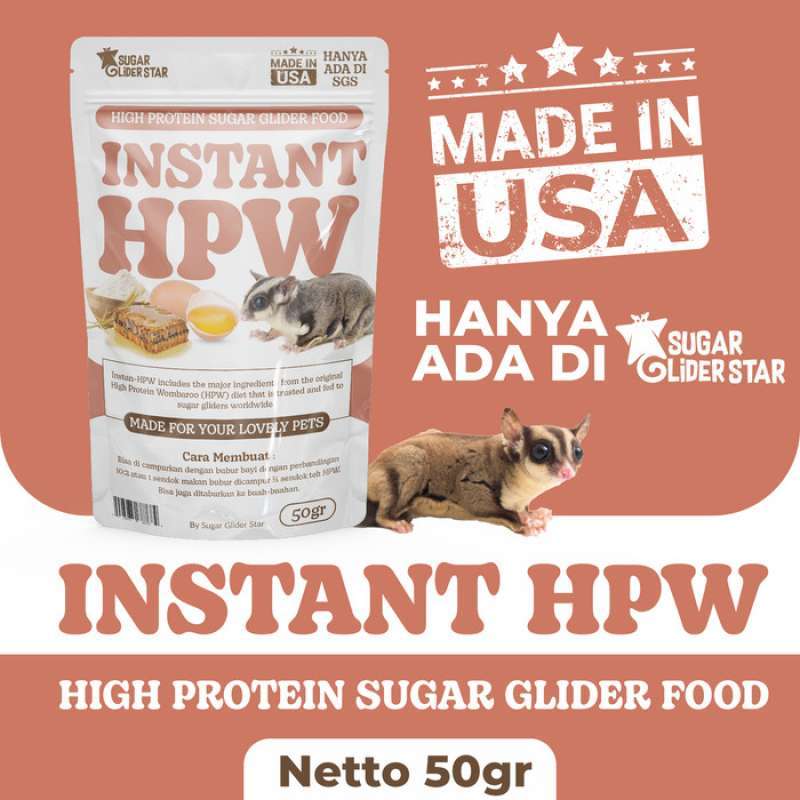 Promo INSTAN HPW VITAMIN PROTEIN SUGAR GLIDER HPW NUTRISI