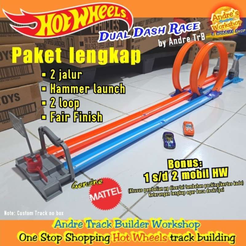 Promo HotWheels track Double Loop Dash ori Mattel Hot Wheels