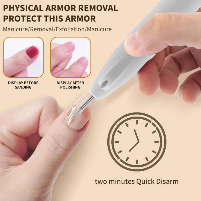 Alat Meni Pedi Set RF719 Nail Polisher 5 In 1 Alat Menicure Pedicure Set Elektrik Pen Kikir Perawatan Kuku