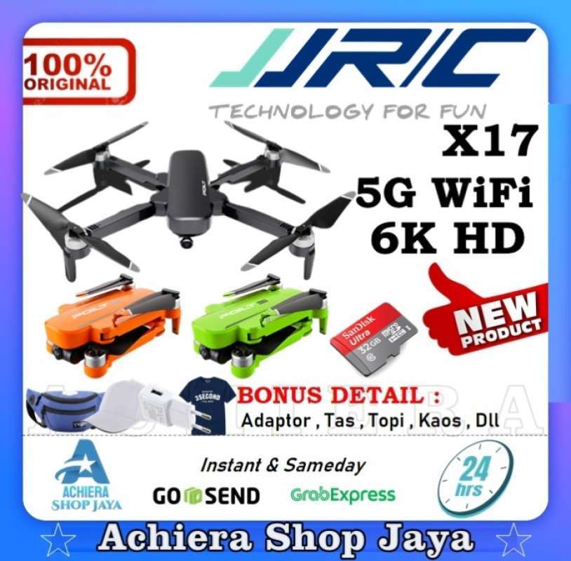 Promo Rc Drone JJRC x17 6K Camera 5G Wifi FPV 2 Axs Gimbal F11 4K