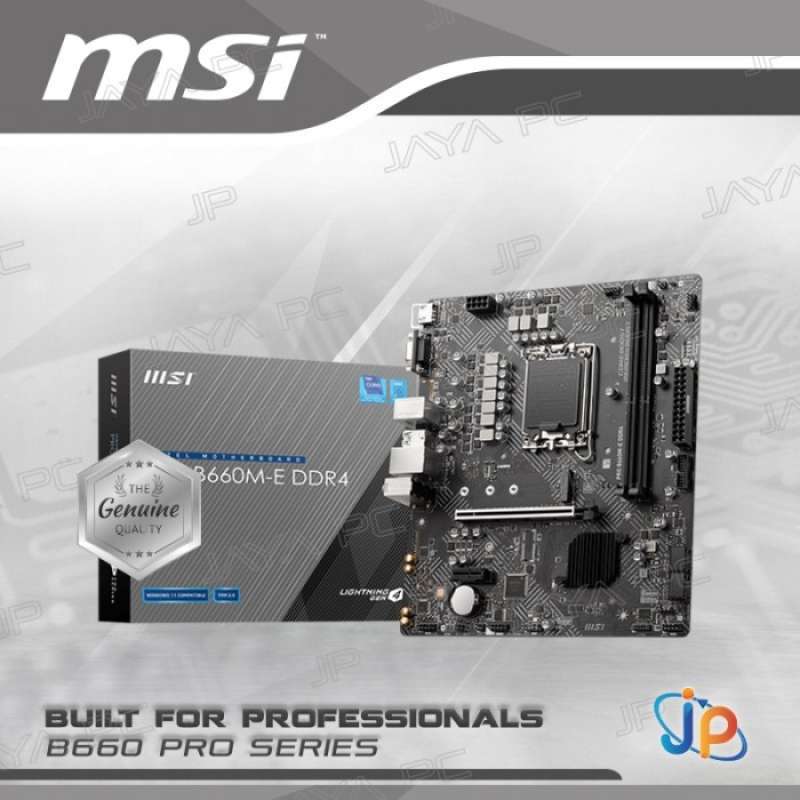Promo Motherboard MSI PRO B660M-E DDR4 (LGA1700, DDR4, USB3.2, SATA3)  Diskon 23% di Seller Ulita Store - Kalibata, Kota Jakarta Selatan | Blibli