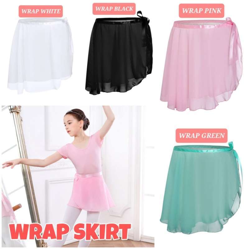 BAJUKIDDIE ROK BALET TUTU WRAP SKIRT PENUTUP LEOTARD BAJU SENAM GYM