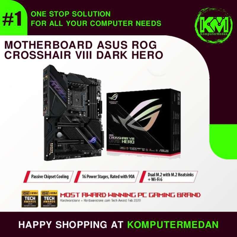 Jual Motherboard Asus Rog Crosshair Viii Dark Hero (socket Am4) Di