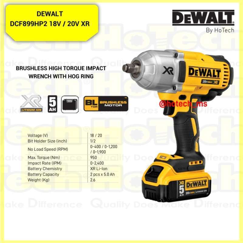 Jual Dewalt Dcf899hp2 18v Xr Li ion Brushless High Torque Impact Wrench Di Seller Restu Abadi Kalibata Kota Jakarta Selatan Blibli