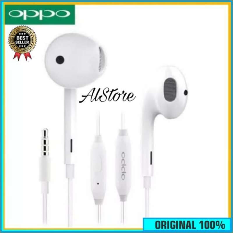 HEADSET EARPHONE OPPO F11 F11 PRO STEREO SUPER BASS ORIGINAL 100 AR4
