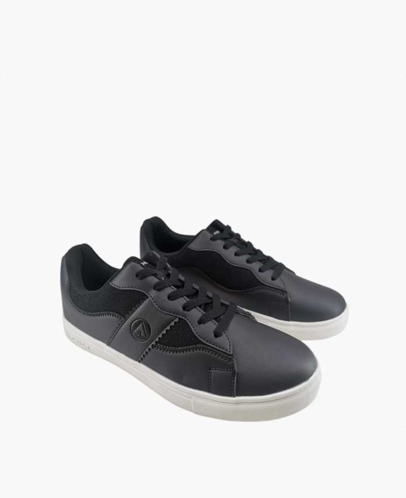 Low Airwalk Full Black Sepatu Airwalk New Basic Canvas AIW15CV0151