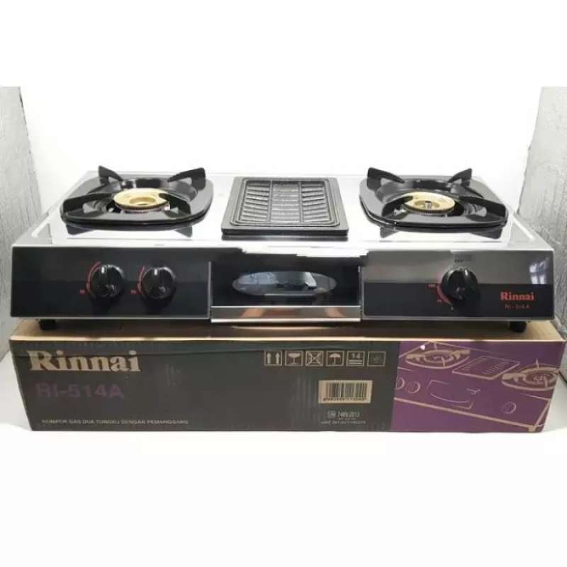 Jual Kompor Gas Rinnai RI 514 A ( 2 Tungku + Pemanggang ) RI-514A di Seller  Kitchen Corner - Bangka, Kota Jakarta Selatan | Blibli