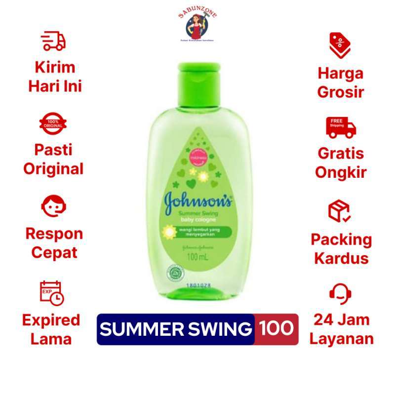 Jual Cologne Bayi Johnson s Baby Cologne Summer Swing 100 ml Hijau