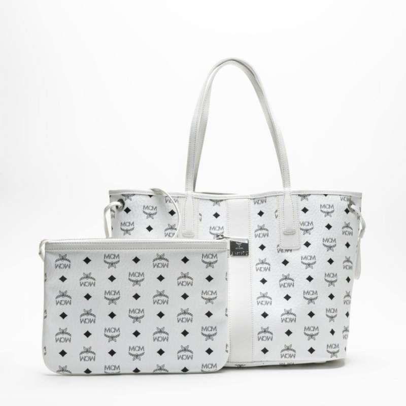 Mcm tote bag hotsell white