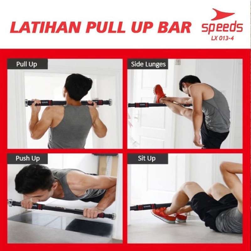 Jual Speeds Pull Up Bar Adjustable 60-100 Cm /chin Up /iron Gym