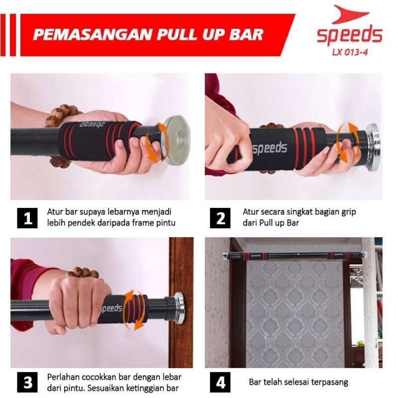 Jual Speeds Pull Up Bar Adjustable 60-100 Cm /chin Up /iron Gym
