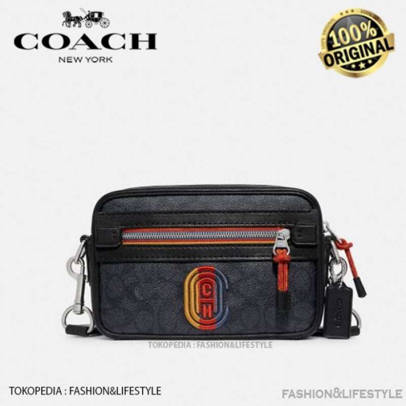 Coach academy crossbody in signature 2025 canvas