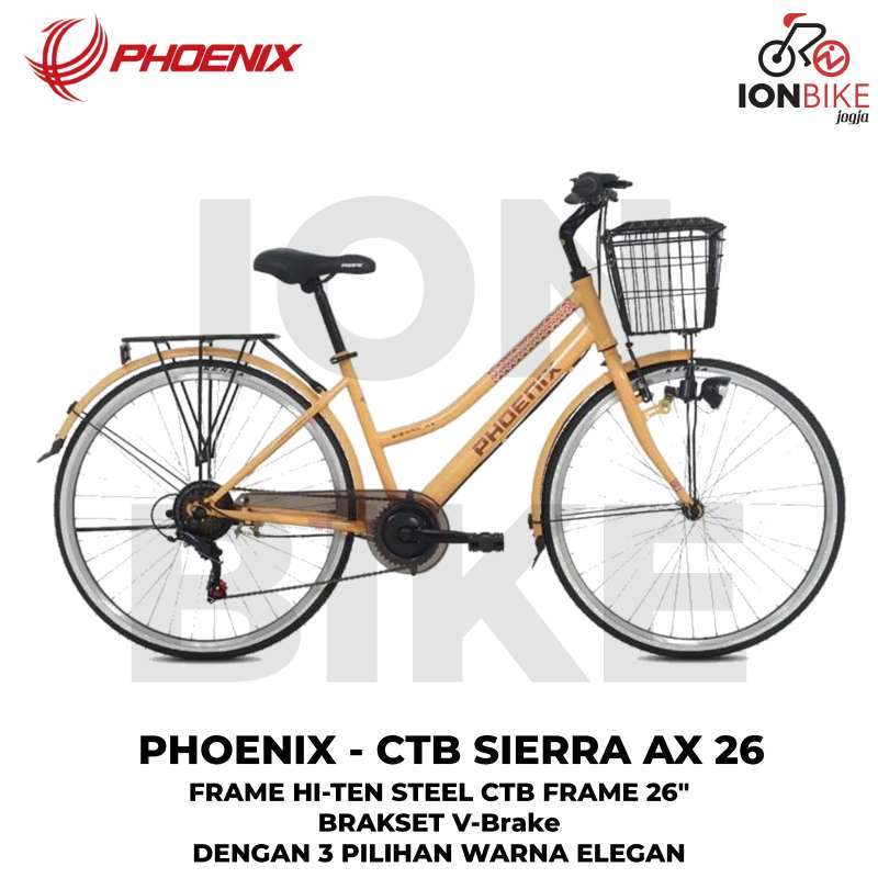Sepeda City Bike 26 Phoenix Sierra AX Terbaru Citybike Kota Kota Commuter Urban Cewek Wanita Ibu Sekolah Anak SMP SMA Murah Awet