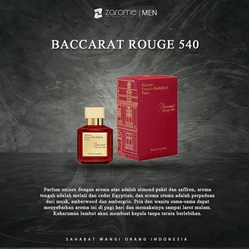 Jual Zarome Aroma Baccarat Rouge Di Seller Zaromeparfum.id Cibaduyut Wetan Kota Bandung Blibli