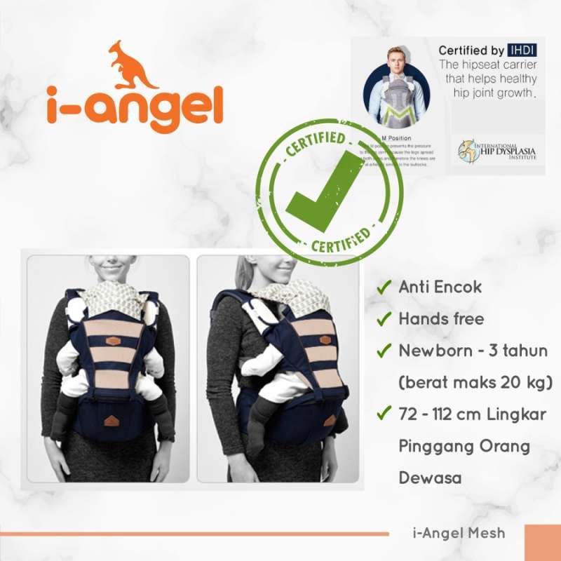Jual I Angel Mesh Navy Gendongan Bayi Hipseat Depan di Seller