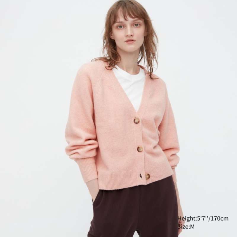 Uniqlo pink cardigan new arrivals