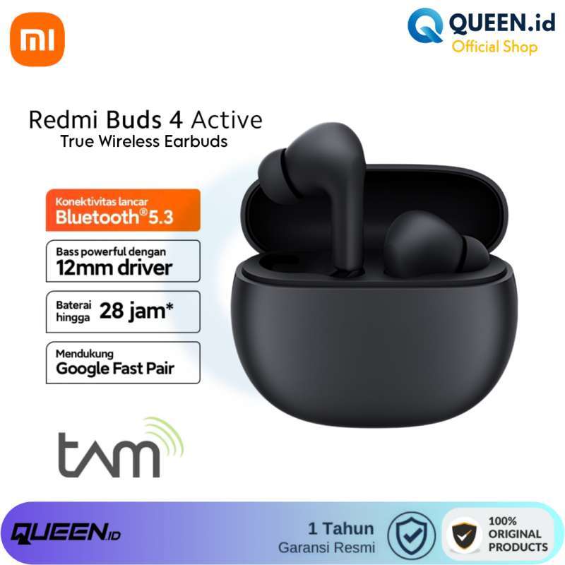 Redmi Buds 4 Active - Air White, 12mm Drivers(Premium Sound Quality), Up to  30 Hours Battery Life, Google Fast Pair, IPX4, Bluetooth 5.3, ENC, Up to