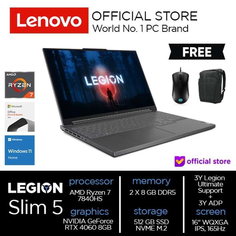 Jual Lenovo Legion Slim Ryzen 7840hs 16gb 512gb Rtx4060 16