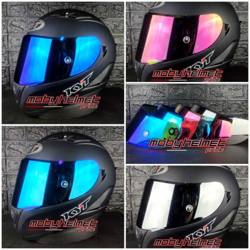 Flat visor kyt vendetta 2 best sale iridium blue
