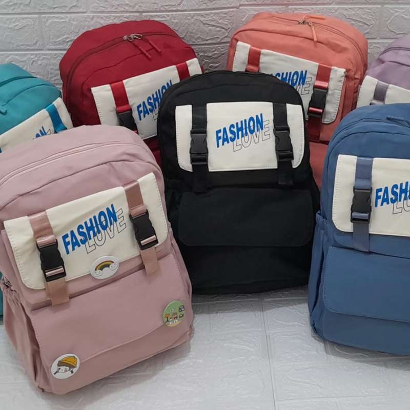 TAS RANSEL SD SMP SMA FASHION LOVE BB459 43x30x12cm