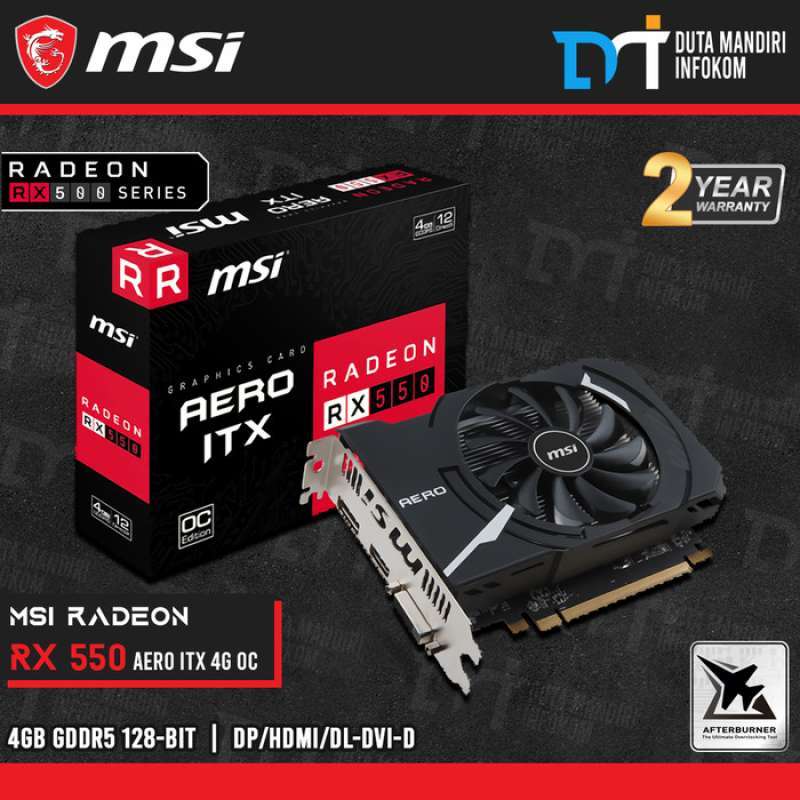 Promo Msi Radeon Rx 550 Aero Itx 4G Oc 4Gb Gddr5 128 Bit Single