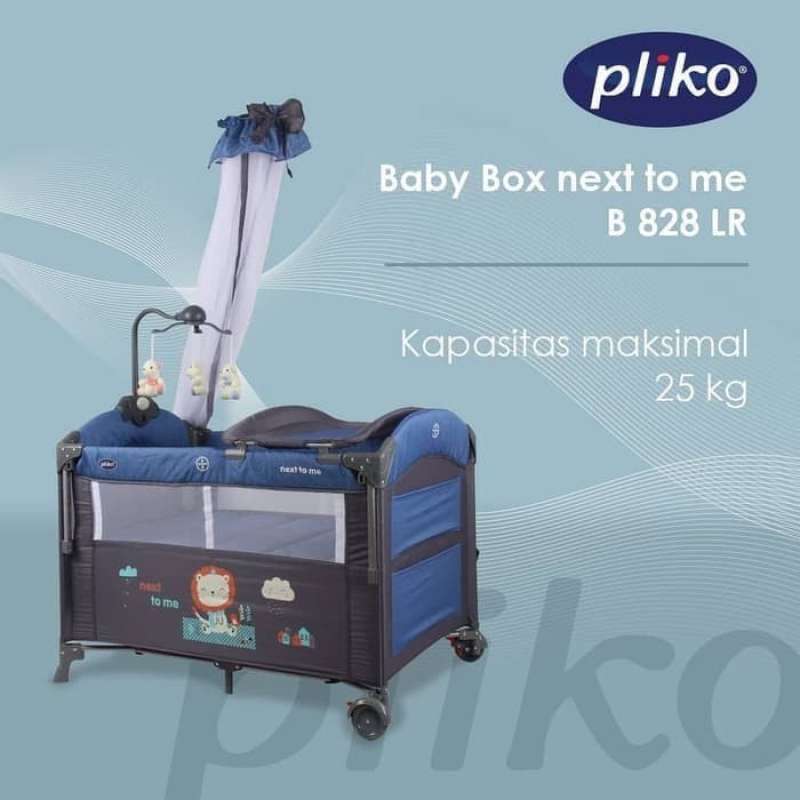 Promo Baby Box Pliko 828 LR Next To Me ranjang tidur bayi Biru