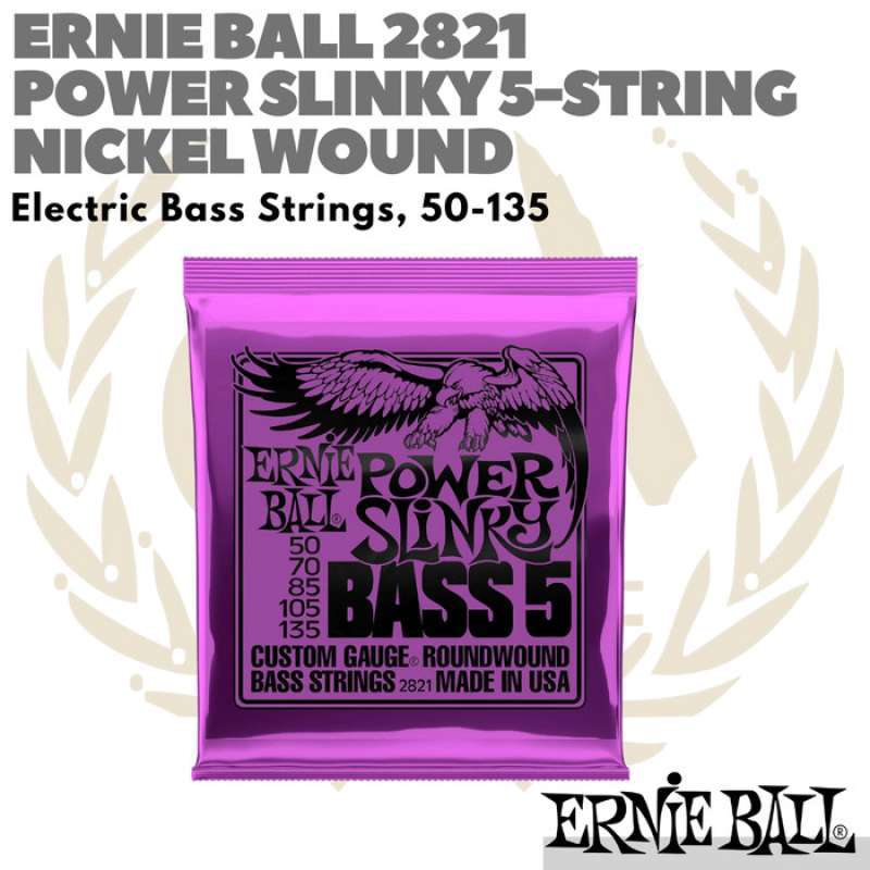 Jual ERNIE BALL 2821 Power Slinky 5 String Nickel Wound Senar