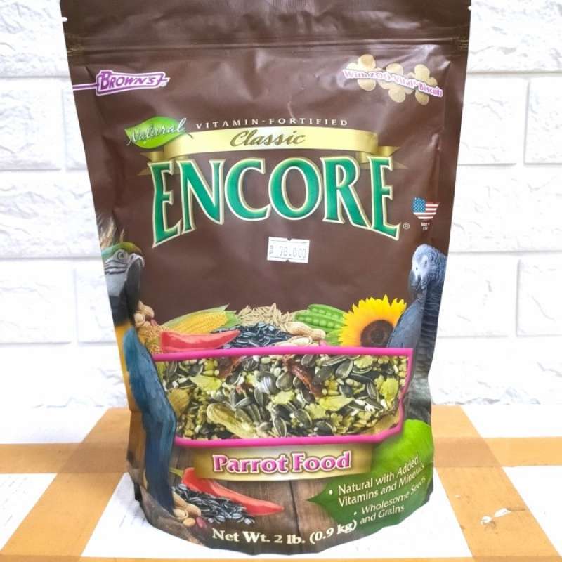 Promo Brown s Encore Classic Natural Parrot Food 900gr Diskon