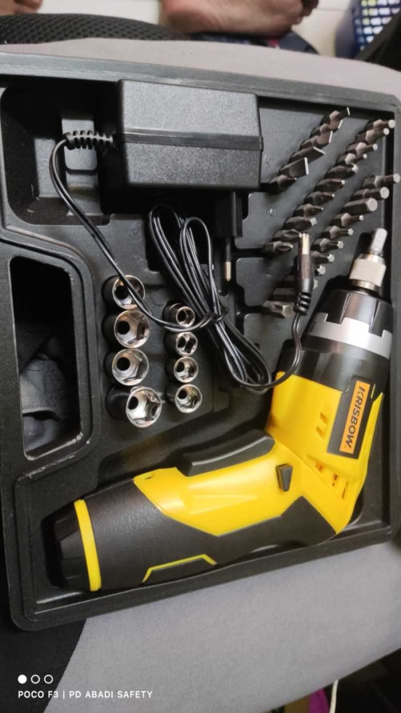 krisbow cordless screwdriver Obeng Nirkabel Bmc 3.6v Ircs362