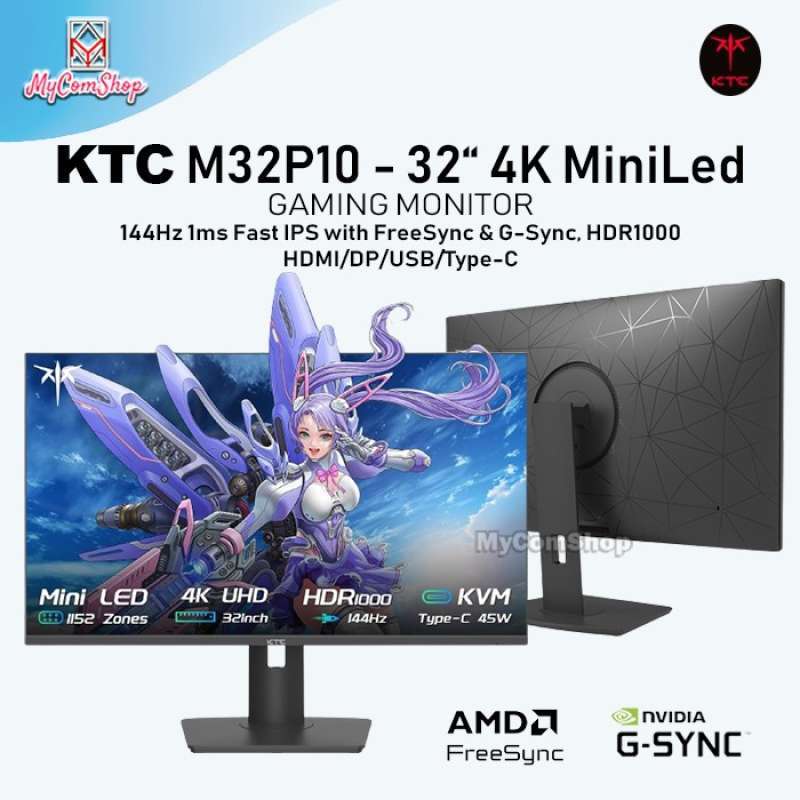 Ktc 32 Inch 2k 144hz KTC M32P10 32 GAMING MONITOR 4K UHD MINILED