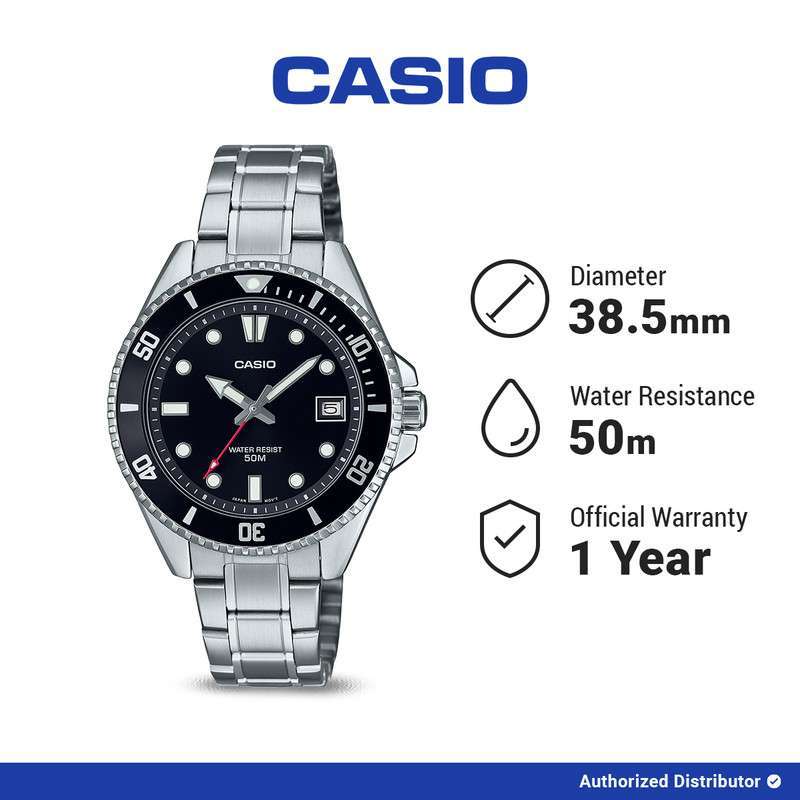 Jual Casio Jam Tangan Pria MDV-10D-1A1VDF Original Analog Silver di Seller  G-Shock Official Store - Cideng, Kota Jakarta Pusat | Blibli