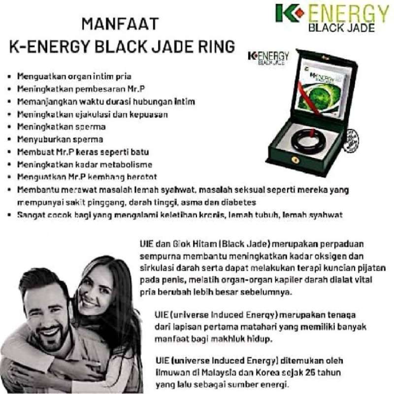 Promo K ENERGY BLACK JADE K LINK RING POWER TERAPI KESEHATANBATU
