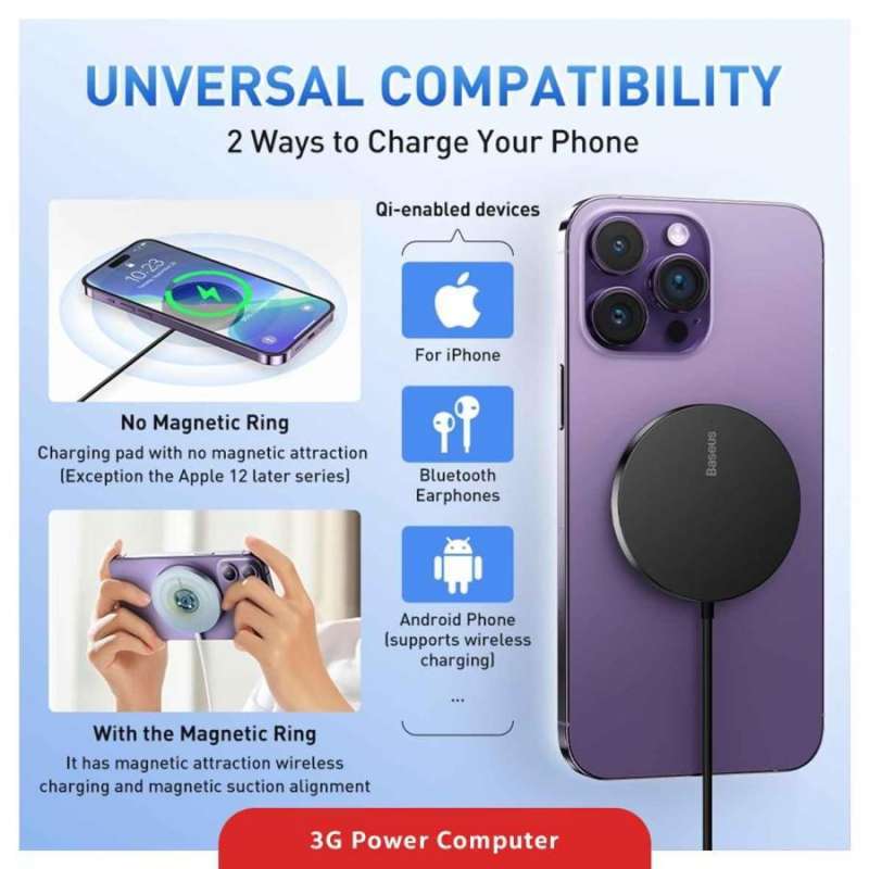 Baseus SIMPLE MINI3 15W Magnetic Wireless Charger