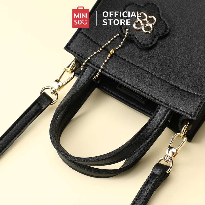 MINISO Handbag Tas Tangan Retro Tas Selempang Top-handle Bags Gaya  Sederhana Crossbody Bag Gesper Magnet