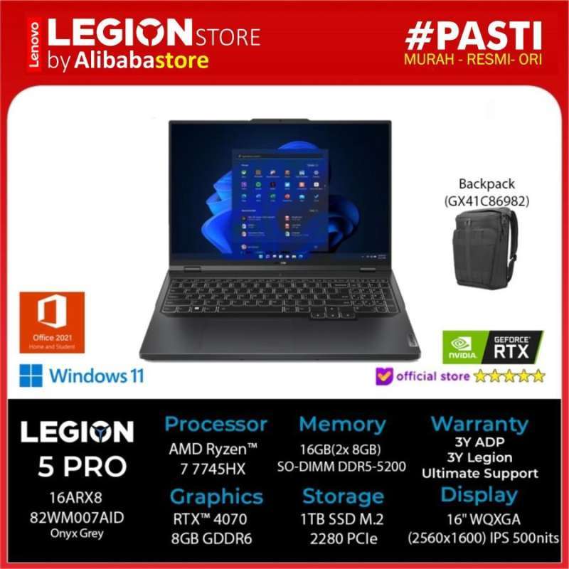 LENOVO LEGION Pro 16ARX8 82WM007AID Ryzen 7745HX 2x8GB 1TB 4070