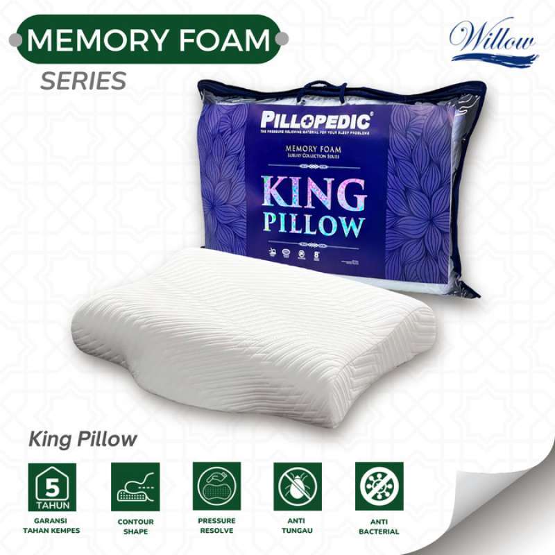 Bantal Memory Foam Ergonomic Luxury Willow Pillopedic Luxury Sale