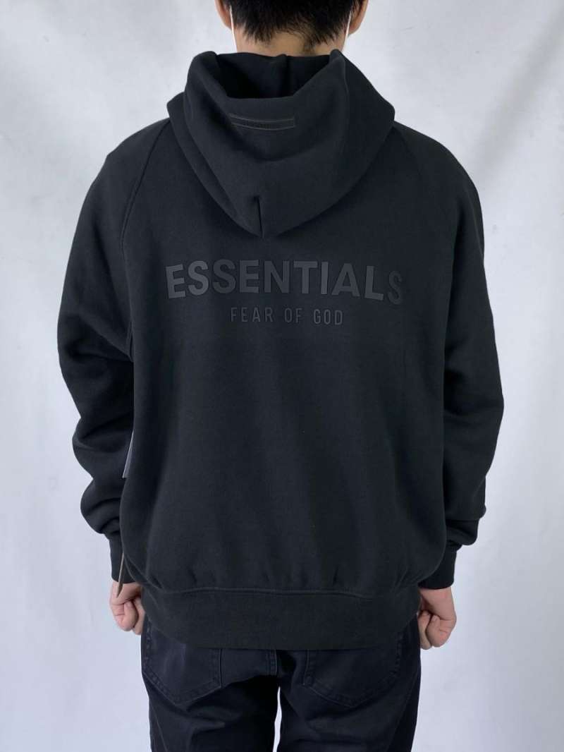 Fear of God Essentials Hoodie SS21 Black 100 Original Authentic