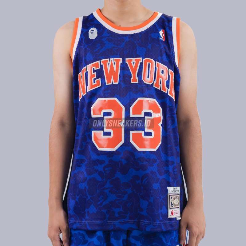 XL BAPE MITCHELL&NESS KNICKS ABC BASKETBALL SWINGMAN JERSEY