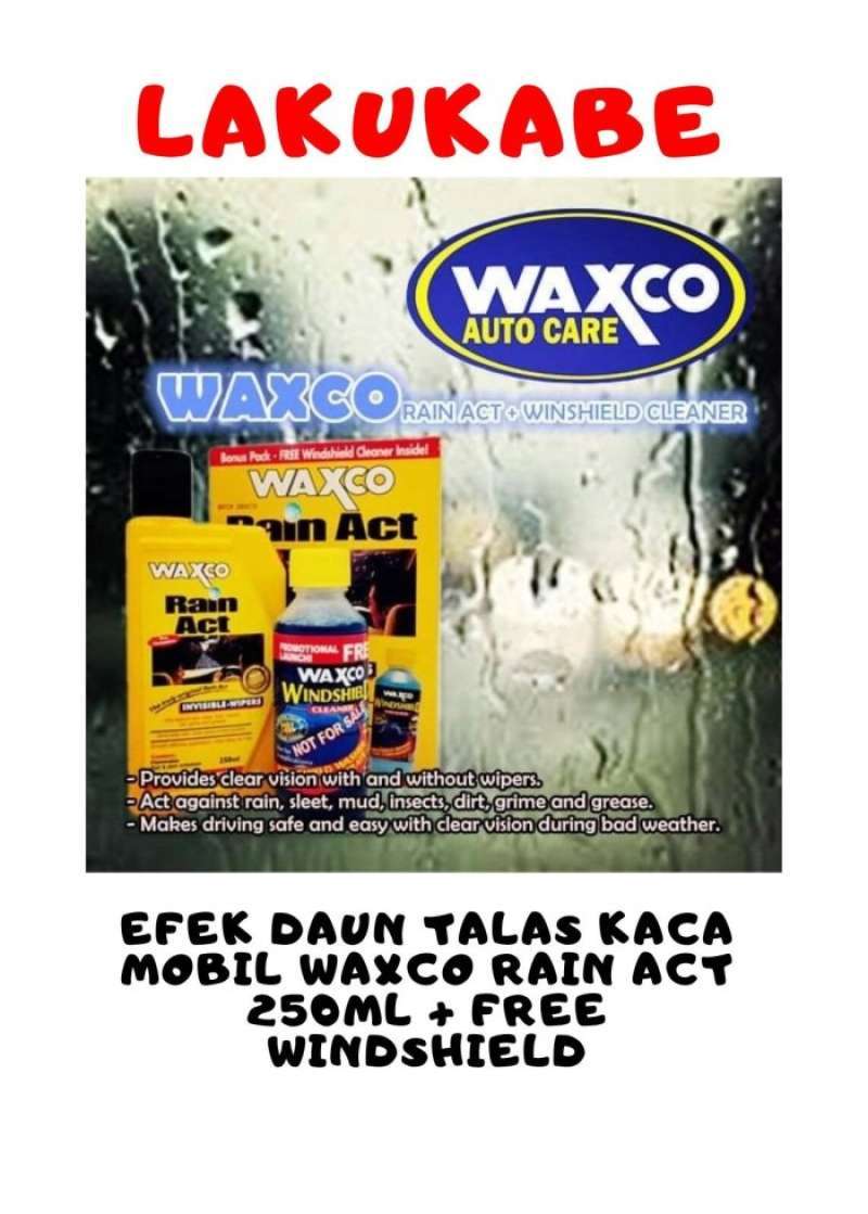 WAXCO RAIN ACT/ GETF1 (BONUS PACK- FREE WINDSHIELD CLEANER INSIDE)