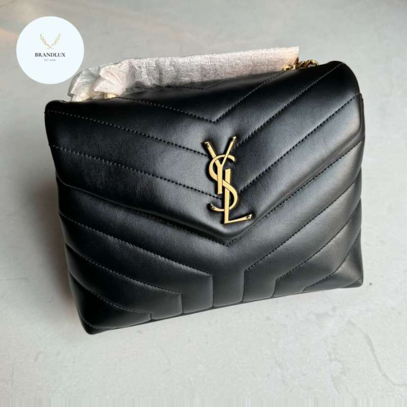 Yves Saint Laurent small loulou bag in black ghw 100 Authentic