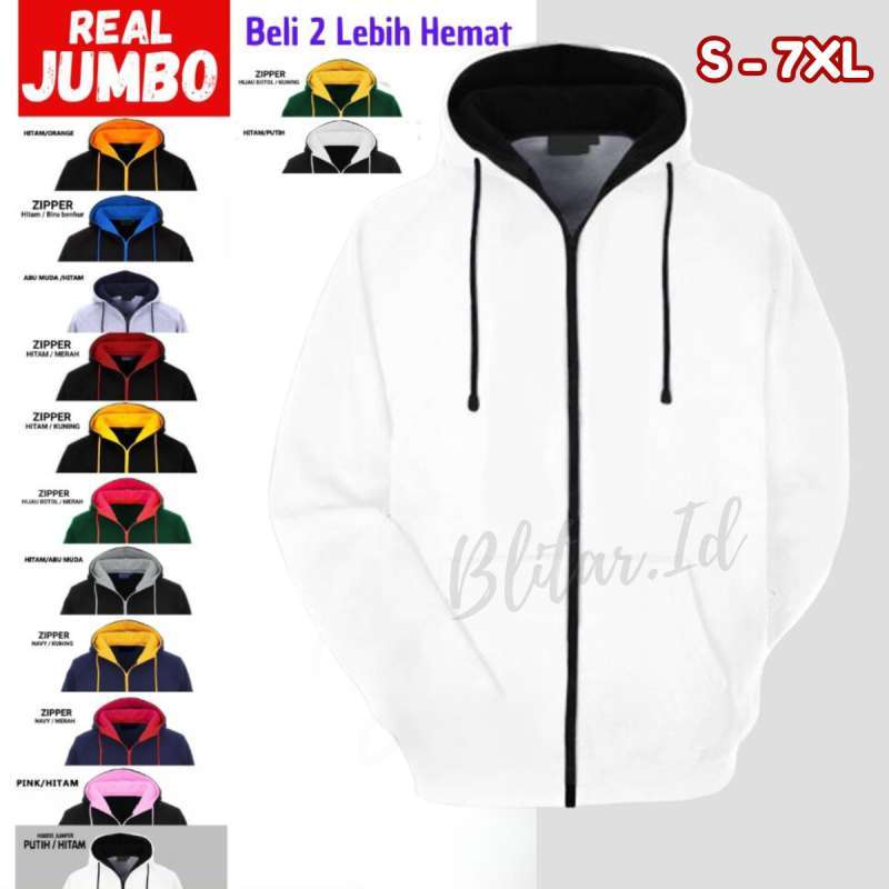 Promo Jaket Oversize Hoodie Polos Zipper Bigsize Pria Wanita Distro 7xl 6xl Xxxxxl Xxxxl Xxxl Xxl Xl L M Jacket Resleting Hodi Cowok Cewek Terbaru Terlaris Xxxl Putih Kombinasi Hitam Diskon