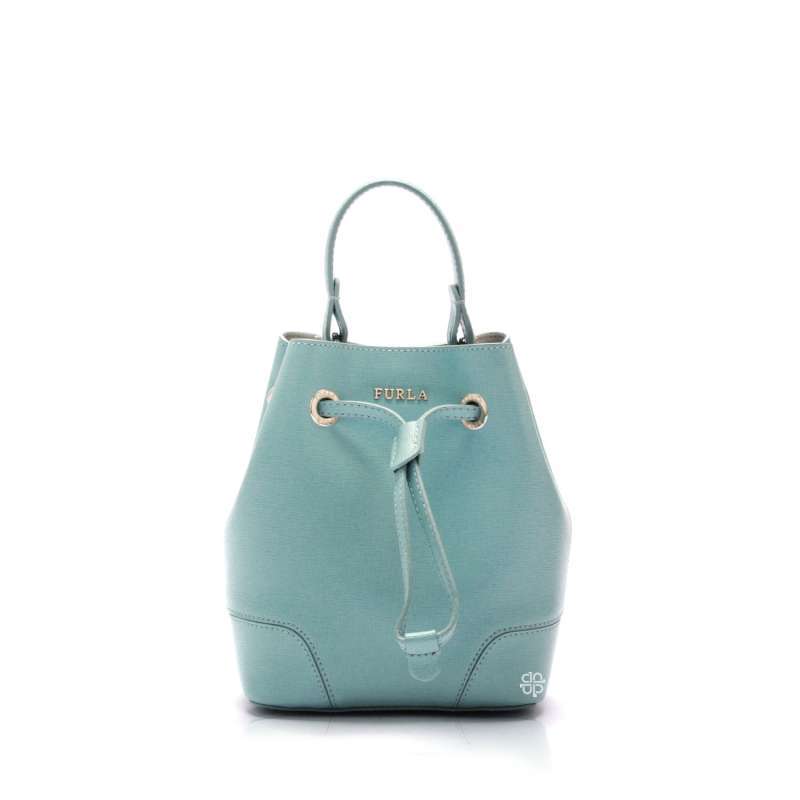 Leather Bag Furla Mini Stacy Bucket Bag Mini Drawstring Stacy Furla