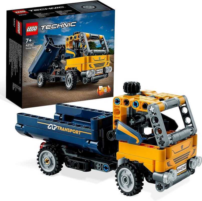 LEGO Technic 42147 Dump Truck Set Building Kid Toy Transport Construction  Forklift Excavator Car Toys Model City Mobil Truk Sampah Mainan Balok Anak