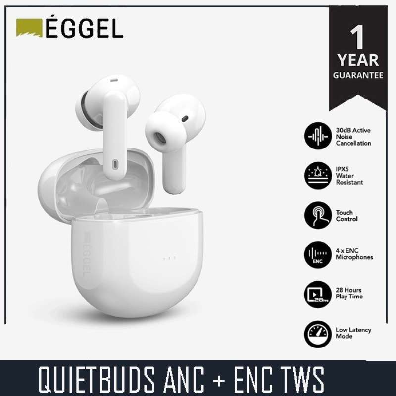 Promo Eggel QuietBuds ANC ENC TWS Bluetooth Earbuds with Low
