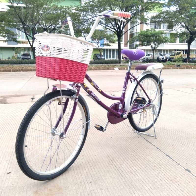 Kargo Mini 24 Atlantis Batik Murah Sepeda Perempuan Wanita City Bike Terbaik