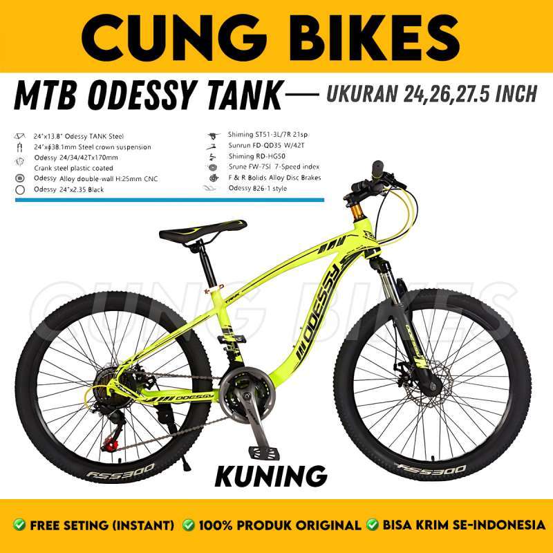 Jual Sepeda Gunung Mtb 24 26 27 5 Inch Odessy Tank Inner Cable 21 Speed 27 5 Inch Kuning Di Seller Cung Bikes Rawa Buaya Kota Jakarta Barat Blibli