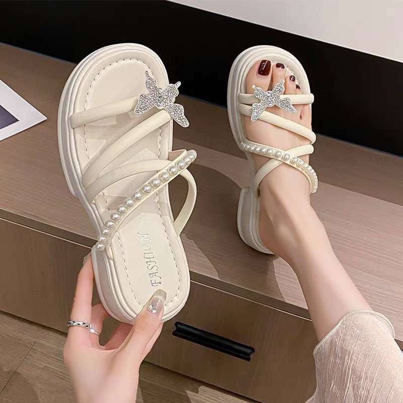 B16 Sandal Wedges Wanita Fashion Import Premium Quality Sandal Slop Kekinian Hangout Sandal Model Terbaru