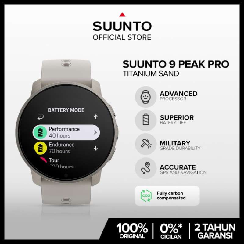 Suunto 9 Peak Pro Titanium Sand Most Powerful GPS Watch