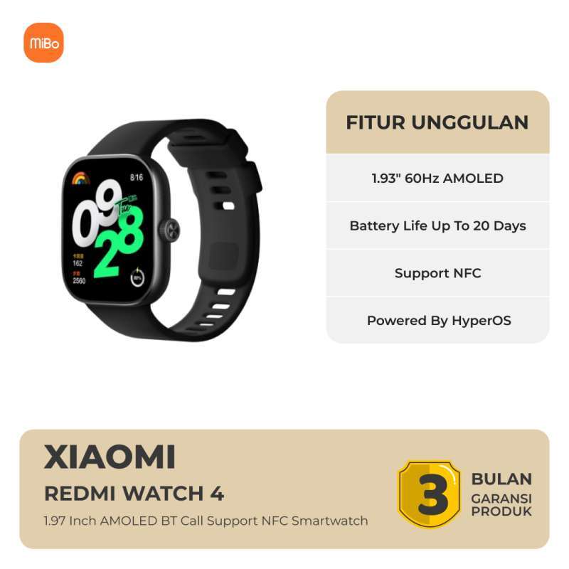 Original Xiaomi Redmi Watch 4 1.97'' Bluetooth Smartwatch Health Monitor NFC