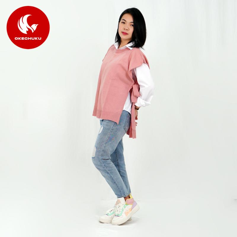 Promo Okechuku ANDIEN Knit Vest Korean Style Rompi Vest Tali Outer